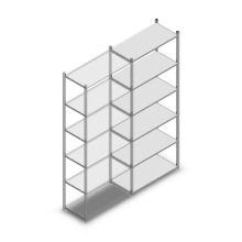 Fachbodenregal Medium Duty 2200x850x400 mm (HxBxT) 6 Ebenen verzinkt Anbauregal
