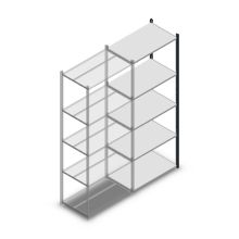 Fachbodenregal Medium Duty 2200x850x500mm (HxBxT) 5 Ebenen anthrazit Anbauregal