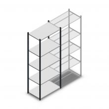 Fachbodenregal Medium Duty 2200x850x500mm (hxbxt) 5 Ebenen anthrazit Anfangsregal