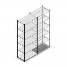 Fachbodenregal Medium Duty 2200x850x500mm (hxbxt) 6 Ebenen anthrazit Anfangsregal