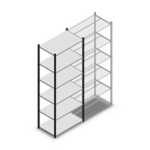 Fachbodenregal Medium Duty 2200x850x500 mm (HxBxT) 6 Ebenen anthrazit Grundregal