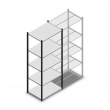 Fachbodenregal Medium Duty 2200x850x600mm (hxbxt) 5 Ebenen anthrazit Anfangsregal