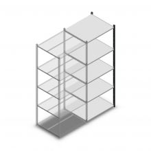 Fachbodenregal Medium Duty 2200x850x700mm (hxbxt) 5 Ebenen anthrazit Anbauregal