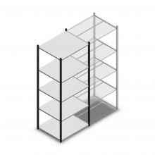 Fachbodenregal Medium Duty 2200x850x700mm (hxbxt) 5 Ebenen anthrazit Anfangsregal