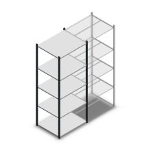 Fachbodenregal Medium Duty 2200x850x700 mm (HxBxT) 5 Ebenen anthrazit Grundregal