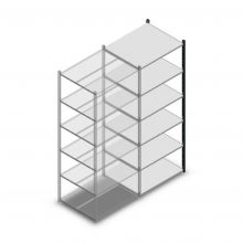 Fachbodenregal Medium Duty 2200x850x700mm (hxbxt) 6 Ebenen anthrazit Anbauregal