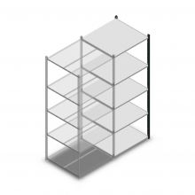 Fachbodenregal Medium Duty 2200x850x800mm (hxbxt) 5 Ebenen anthrazit Anbauregal