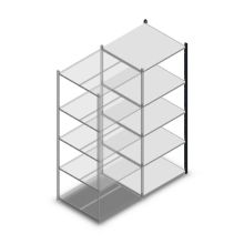 Fachbodenregal Medium Duty 2200x850x800mm (HxBxT) 5 Ebenen anthrazit Anbauregal
