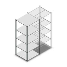 Fachbodenregal Medium Duty 2200x850x800 mm (HxBxT) 5 Ebenen anthrazit Grundregal