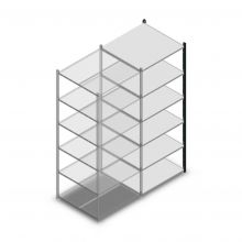 Fachbodenregal Medium Duty 2200x850x800mm (hxbxt) 6 Ebenen anthrazit Anbauregal