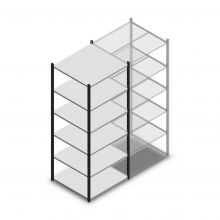 Fachbodenregal Medium Duty 2200x850x800mm (hxbxt) 6 Ebenen anthrazit Anfangsregal