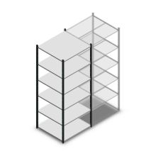 Fachbodenregal Medium Duty 2200x850x800 mm (HxBxT) 6 Ebenen anthrazit Grundregal