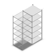 Fachbodenregal Medium Duty 2000x850x800 mm (HxBxT) 6 Ebenen verzinkt Anbauregal