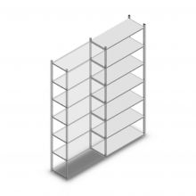 Fachbodenregal Light Duty 2500x1000x400mm (hxbxt) 7 Ebenen Anbauregal