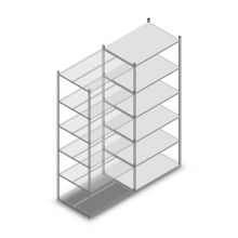 Fachbodenregal Medium Duty 3000x1000x700 mm (HxBxT) 6 Ebenen verzinkt Anbauregal