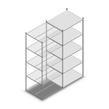 Fachbodenregal Medium Duty 2500x1000x800mm (HxBxT) 5 Ebenen verzinkt Anbauregal