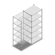 Fachbodenregal Medium Duty 3000x1000x800 mm (HxBxT) 6 Ebenen verzinkt Anbauregal