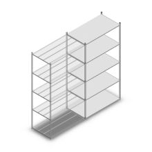 Fachbodenregal Medium Duty 2500x1300x700 mm (HxBxT) 5 Ebenen verzinkt Anbauregal