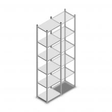 Fachbodenregal Medium Duty 3000x550x400mm (hxbxt) 6 Ebenen verzinkt Anfangsregal