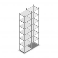 Fachbodenregal Light Duty 2500x550x400mm (hxbxt) 7 Ebenen Anfangsregal