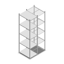 Fachbodenregal Medium Duty 2500x550x800 mm (HxBxT) 5 Ebenen verzinkt Grundregal