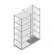 Fachbodenregal Medium Duty 2500x850x700mm (hxbxt) 6 Ebenen verzinkt Anfangsregal