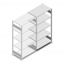 Fachbodenregal Heavy Duty 2000x1000x600 mm (hxbxt) 5 Ebenen 150 kg Anbauregal