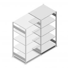 Fachbodenregal Heavy Duty 2000x1000x800 mm (hxbxt) 5 Ebenen 250 kg Anbauregal