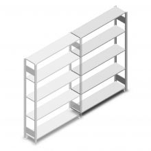 Fachbodenregal Heavy Duty 2000x1300x300 mm (hxbxt) 5 Ebenen 150 kg Anbauregal