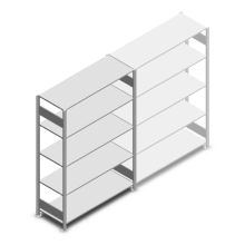 Fachbodenregal Heavy Duty 2000x1300x500 mm (HxBxT) 5 Ebenen 250 kg Grundregal