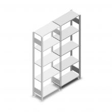 Fachbodenregal Heavy Duty 2000x750x300 mm (hxbxt) 5 Ebenen 150 kg Anbauregal