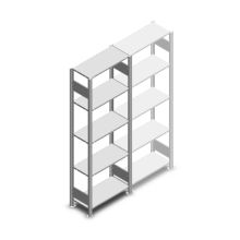 Fachbodenregal Heavy Duty 2000x750x300 mm (HxBxT) 5 Ebenen 150 kg Grundregal