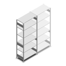 Fachbodenregal Heavy Duty 2500x1000x500 mm (HxBxT) 6 Ebenen 150 kg Grundregal
