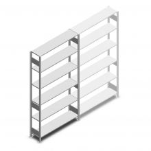 Fachbodenregal Heavy Duty 2500x1300x300 mm (hxbxt) 6 Ebenen 150 kg Anfangsregal