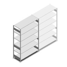 Fachbodenregal Heavy Duty 2500x1300x600 mm (HxBxT) 6 Ebenen 250 kg Grundregal