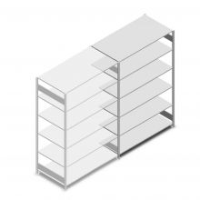 Fachbodenregal Heavy Duty 2500x1300x800 mm (hxbxt) 6 Ebenen 250 kg Anbauregal