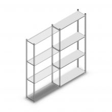 Fachbodenregal Light Duty 2000x1000x300 mm (hxbxt) 4 Ebenen Anbauregal