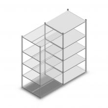 Fachbodenregal Light Duty 2000x1000x800 mm (hxbxt) 5 Ebenen Anbauregal