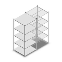 Fachbodenregal Light Duty 2000x850x800 mm (HxBxT) 5 Ebenen Grundregal