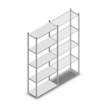 Fachbodenregal Light Duty 2500x1000x400 mm (HxBxT) 5 Ebenen Grundregal