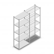 Fachbodenregal Light Duty 2500x1000x500 mm (hxbxt) 5 Ebenen Anfangsregal