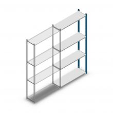 Fachbodenregal Medium Duty 2000x1000x300 mm (hxbxt) 4 Ebenen blau Anbauregal