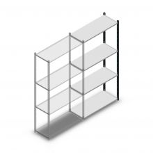 Fachbodenregal Medium Duty 2000x1000x400 mm (hxbxt) 4 Ebenen anthrazit Anbauregal