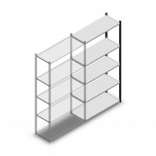 Medium Duty Fachbodenregal 2000x1000x400 mm (hxbxt) 5 Ebenen anthrazit Anbauregal