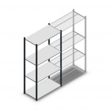 Fachbodenregal Medium Duty 2000x1000x500 mm (hxbxt) 4 Ebenen anthrazit Anfangsregal