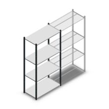 Fachbodenregal Medium Duty 2000x1000x500 mm (hxbxt) 4 Ebenen anthrazit Anfangsregal