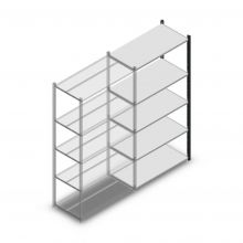 Fachbodenregal Medium Duty 2000x1000x500 mm (hxbxt) 5 Ebenen anthrazit Anbauregal