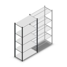 Fachbodenregal Medium Duty 2000x1000x500 mm (hxbxt) 5 Ebenen anthrazit Anfangsregal