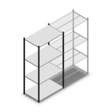 Fachbodenregal Medium Duty 2000x1000x600 mm (hxbxt) 4 Ebenen anthrazit Anfangsregal