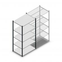 Fachbodenregal Medium Duty 2000x1000x700 mm (hxbxt) 5 Ebenen anthrazit Anfangsregal